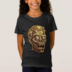 Gouden Zombie Geborduurde Badge Art T-shirt