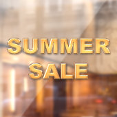 Gouden ZOMER SALE Sign Window Cling Raamsticker (Vel 2)