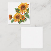 Gouden zomer zonnebloemen notitiekaartje (Voorkant / Achterkant)
