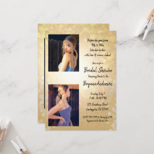 Gouden Zomerlichten Glam Bruidsmeisjesfeest Kaart