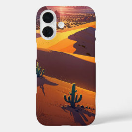 Gouden zomerwoestijn iPhone 16 hoesje