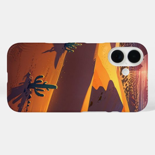 Gouden zomerwoestijn Case-Mate iPhone case (Achterkant (horizontaal))