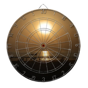 Gouden Zomerzonsondergang Reflectie op het strand Dartbord