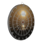 Gouden Zomerzonsondergang Reflectie op het strand Dartbord (Voorkant Links)