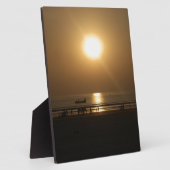 Gouden Zomerzonsondergang Reflectie op het strand Fotoplaat (Zijkant)
