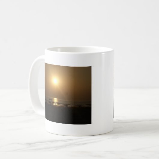 Gouden Zomerzonsondergang Reflectie op het strand Koffiemok (Voorkant links)