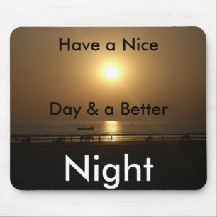 Gouden Zomerzonsondergang Reflectie op het strand Muismat