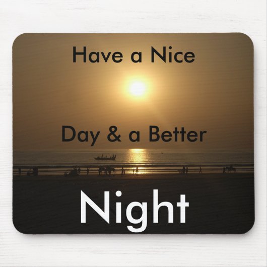 Gouden Zomerzonsondergang Reflectie op het strand Muismat (Voorkant)