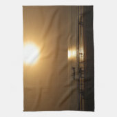 Gouden Zomerzonsondergang Reflectie op het strand Theedoek (Verticaal)