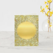 Gouden Zon Achtergrond Kaart (Gele Bloem)