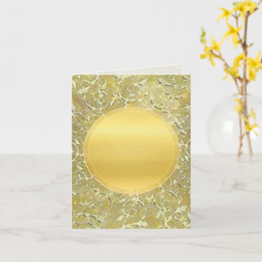 Gouden Zon Achtergrond Kaart (Gele Bloem)