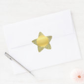 Gouden zon achtergrond ster sticker (Envelop)