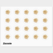 Gouden zon cadeauverpakking letter sticker (Vel)