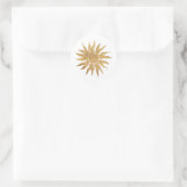 Gouden zon cadeauverpakking letter sticker (Tas)