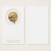 Gouden Zon en Hand Faux Folie Sieraden Display Kaa Visitekaartje (Voorkant /achterkant)