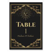 Gouden Zon en Maan Tarot Kaart (Achterkant)