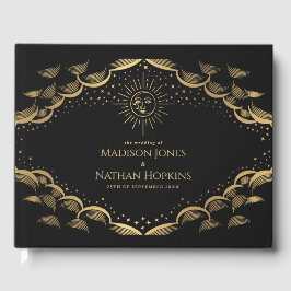 Gouden Zon en Moon Tarot Kaart Wedding Gastenboek