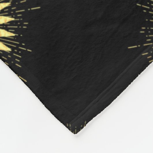 Gouden zon fleece deken (Hoek)