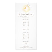 Gouden Zon Godin Meisje Spray Tanning Salon Reclamekaart (Voorkant)