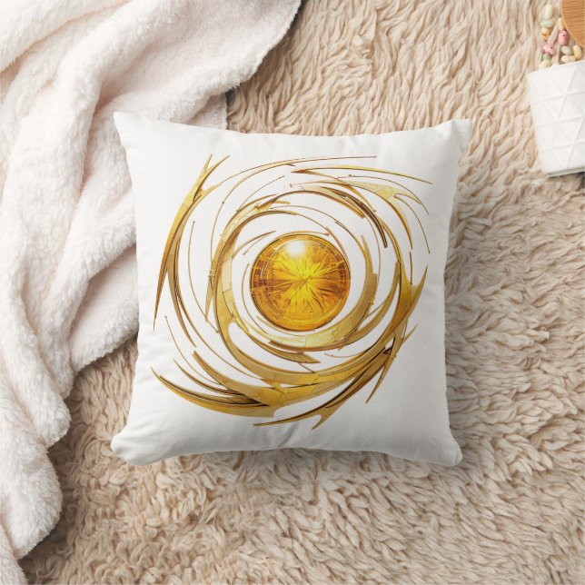 Gouden Zon Kunst Kussensloop Kussen (Deken)