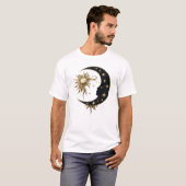 Gouden Zon & Maan T-shirt (Voorkant volledig)