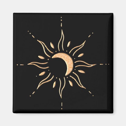 Gouden Zon  Magneet (Voorkant)