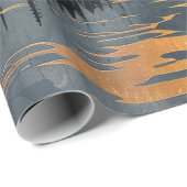 Gouden Zon Over Snowy Mountains - Boho Wilderness Cadeaupapier (Rol Hoek)