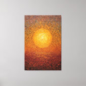 Gouden Zon Over Water Gestructureerde Abstracte Wa Canvas Afdruk (Voorkant)