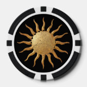 Gouden zon pokerchip (Voorkant)