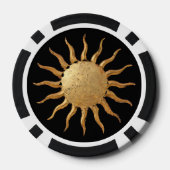 Gouden zon pokerchip (Achterkant)