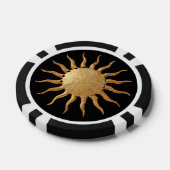Gouden zon pokerchip (Enkel)