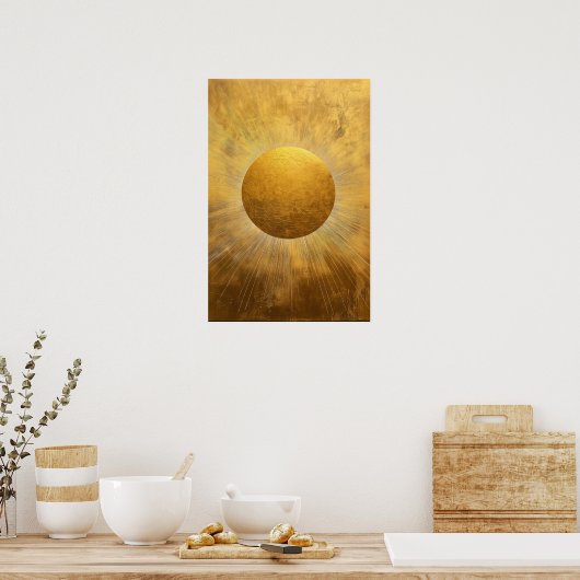 Gouden zon poster (Keuken)