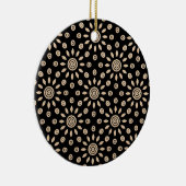 Gouden Zon Retro Keramisch Ornament (Rechts)