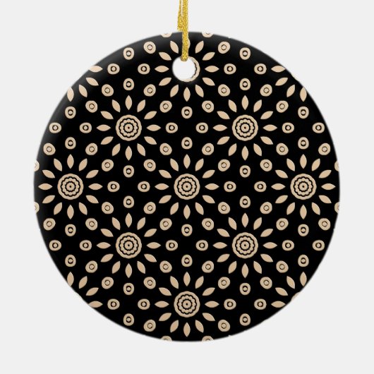 Gouden Zon Retro Keramisch Ornament (Achterkant)