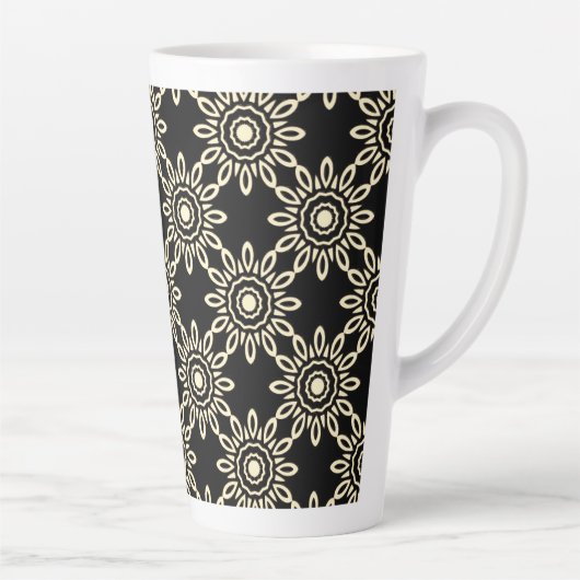 Gouden Zon Retro Latte Mok (Rechts)