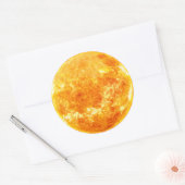 gouden zon ronde sticker (Envelop)