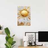 Gouden zon schilderij poster (Thuiskantoor)