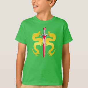 Gouden Zonne Draken Zwaard T-shirt