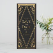 Gouden Zonne Elegante Mystieke Tarot Bewaar de Dat Save The Date (Staand voorkant)