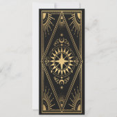 Gouden Zonne Elegante Mystieke Tarot Bewaar de Dat Save The Date (Achterkant)