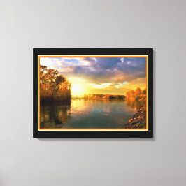 Gouden Zonne Rivier Canvas Print