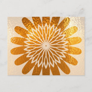 Gouden Zonnebloem ART decoratie Briefkaart