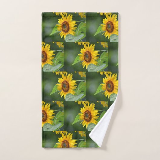 gouden zonnebloem bad handdoek (Handdoek)