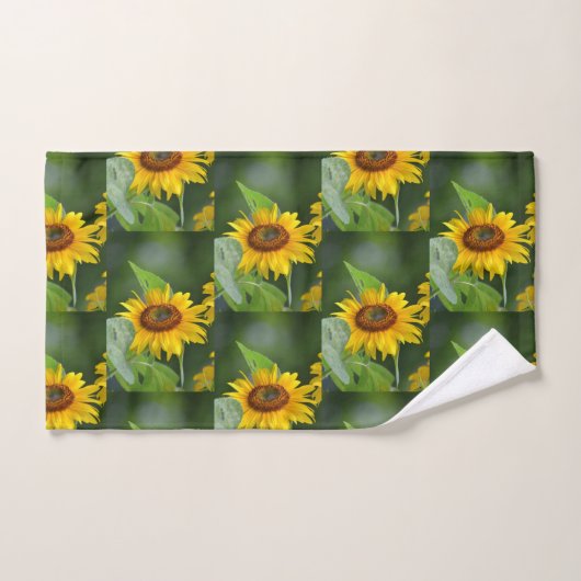 gouden zonnebloem bad handdoek (Handdoek)