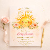 Gouden Zonnebloem Bloem Meisje Ontwerp Kaart