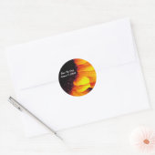 Gouden Zonnebloem Bloemen Bruiloft Save the Date Ronde Sticker (Envelop)
