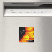 Gouden Zonnebloem Bloemenbruid bruidegom Save Date Magneet (Insitu (Vaatwasser))