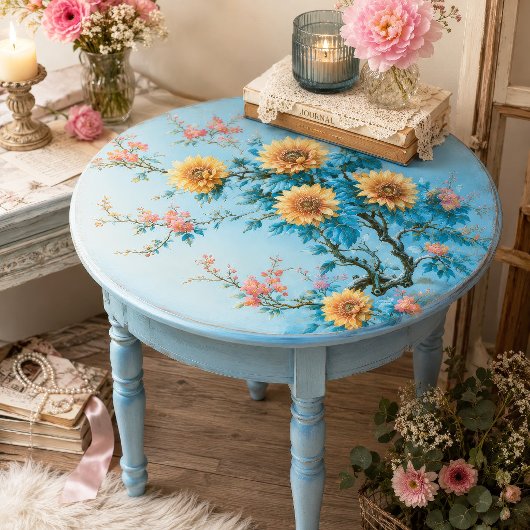 Gouden Zonnebloem Botanische Decoupage Tissuepapier