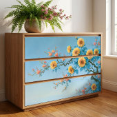 Gouden Zonnebloem Botanische Decoupage Tissuepapier