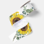 Gouden Zonnebloem Eucalyptus Greenery Satijnen Lint (Achterkant)